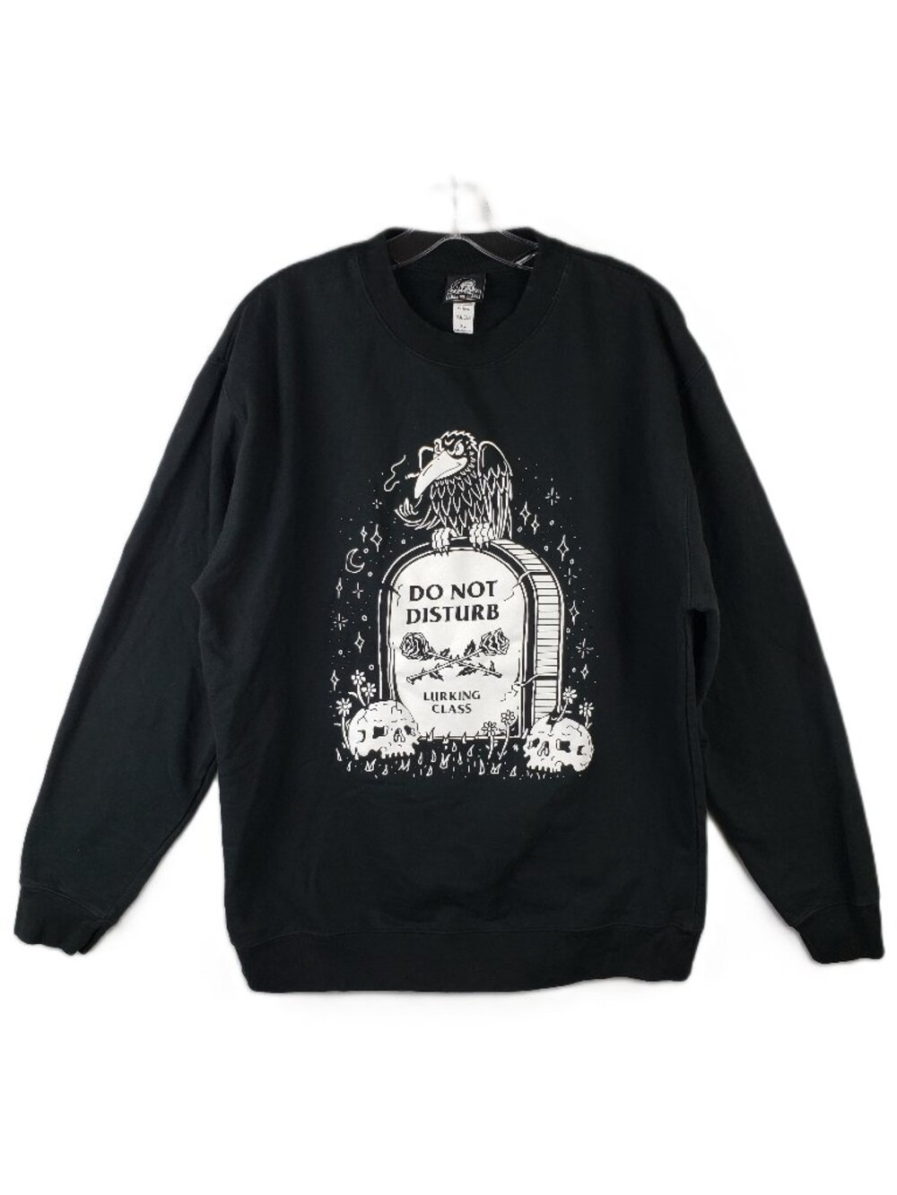 Lurking Class by Sketchy Tank Sweatshirt Don Not Disturb graphics Black size XL